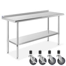 Stainless Steel Preparation Tables for Restaurants and Commercial Kitchens
