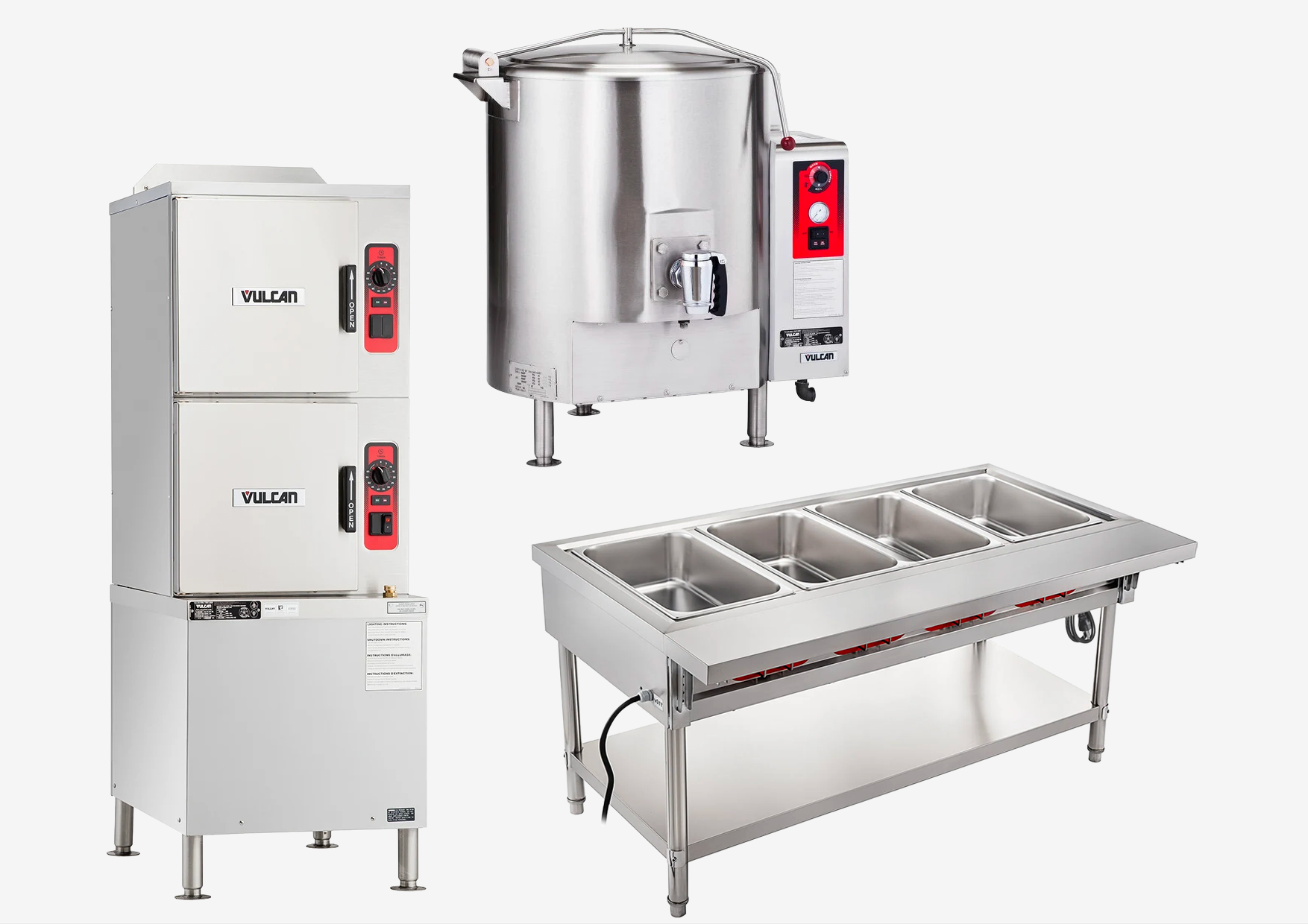 Commercial Steamers, Steam Tables & Steam Kettles