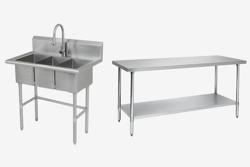 Commercial Compartment Sinks & Stainless Steel Prep Tables