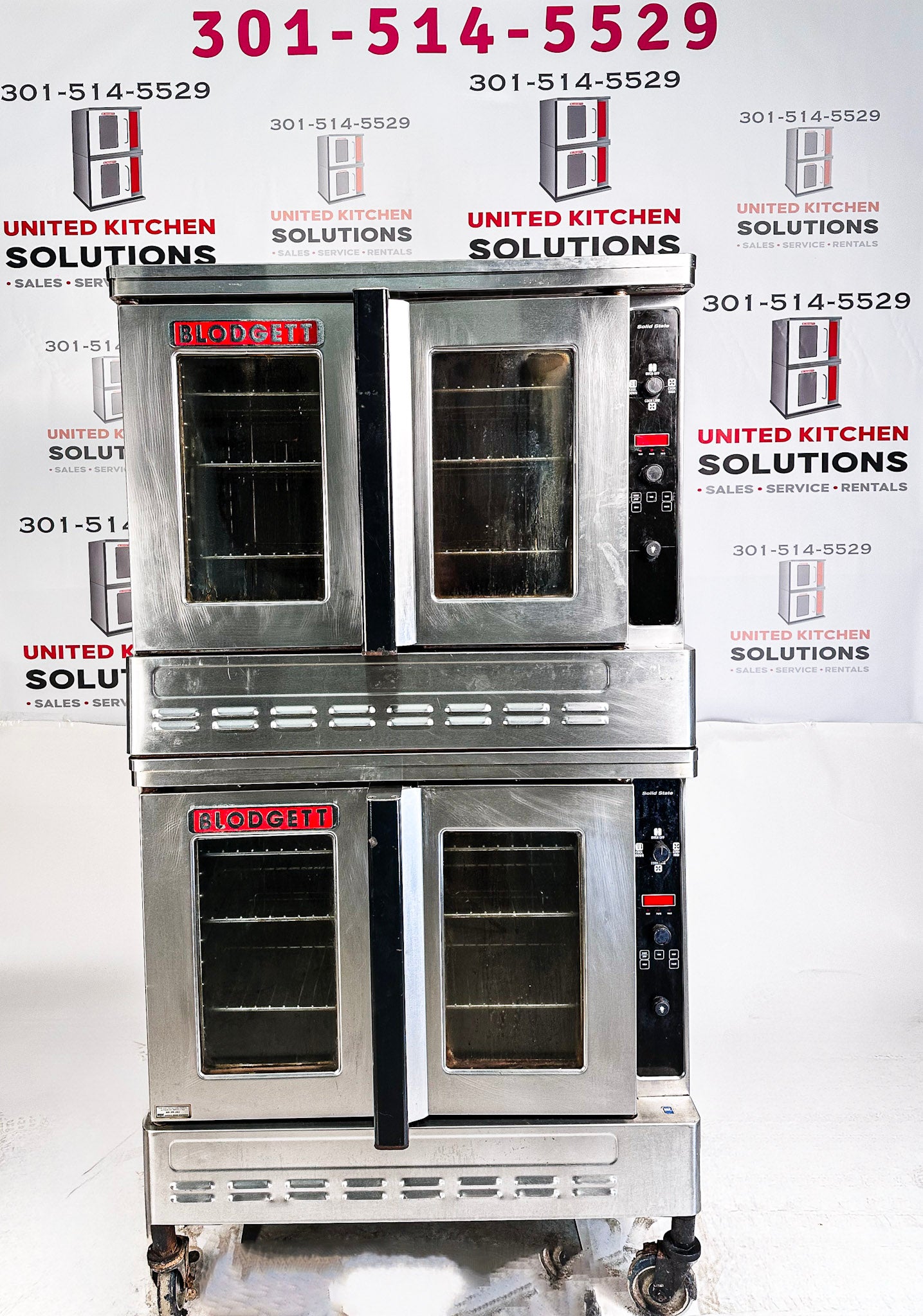 Blodgett DFG-100 Natural Gas Double Stack Convection Oven – Digital Controls, Casters