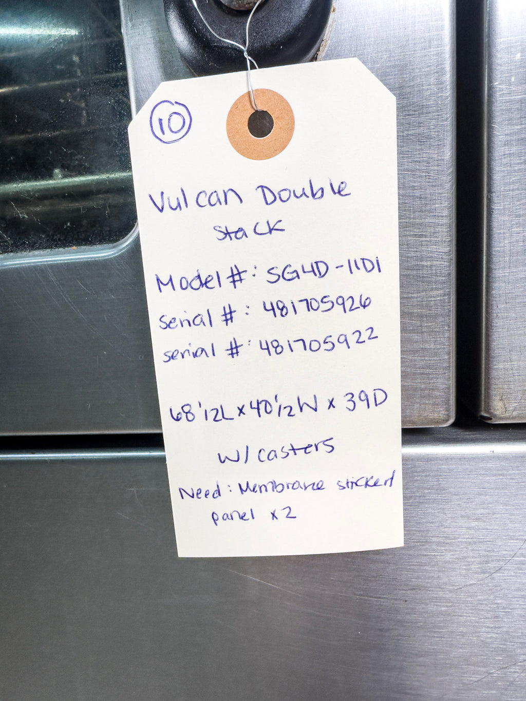 Vulcan SG4 Natural Gas Double Stack Convection Oven - View-through Doors on Casters