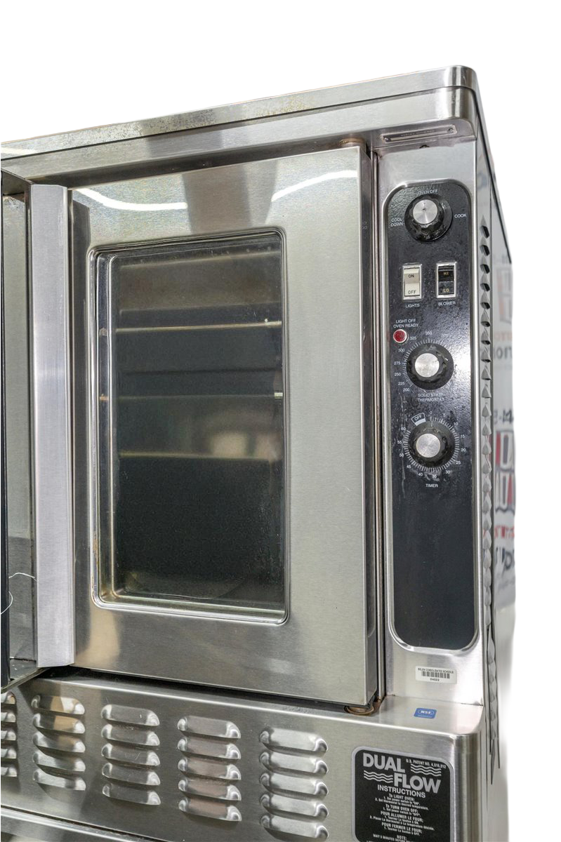 Blodgett DFG-100 Natural Gas Double Stack Convection Oven – Standard Controls, Legs