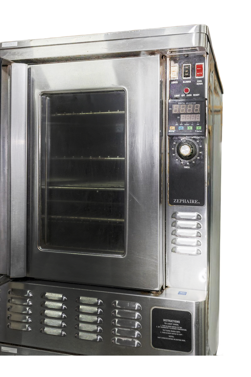 Blodgett Zephaire 200 Natural Gas Double Stack Convection Oven – Digital Controls View-Through Doors, Casters