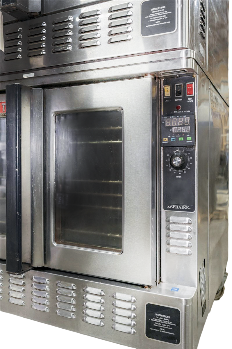 Blodgett Zephaire 200 Natural Gas Double Stack Convection Oven – Digital Controls View-Through Doors, Casters