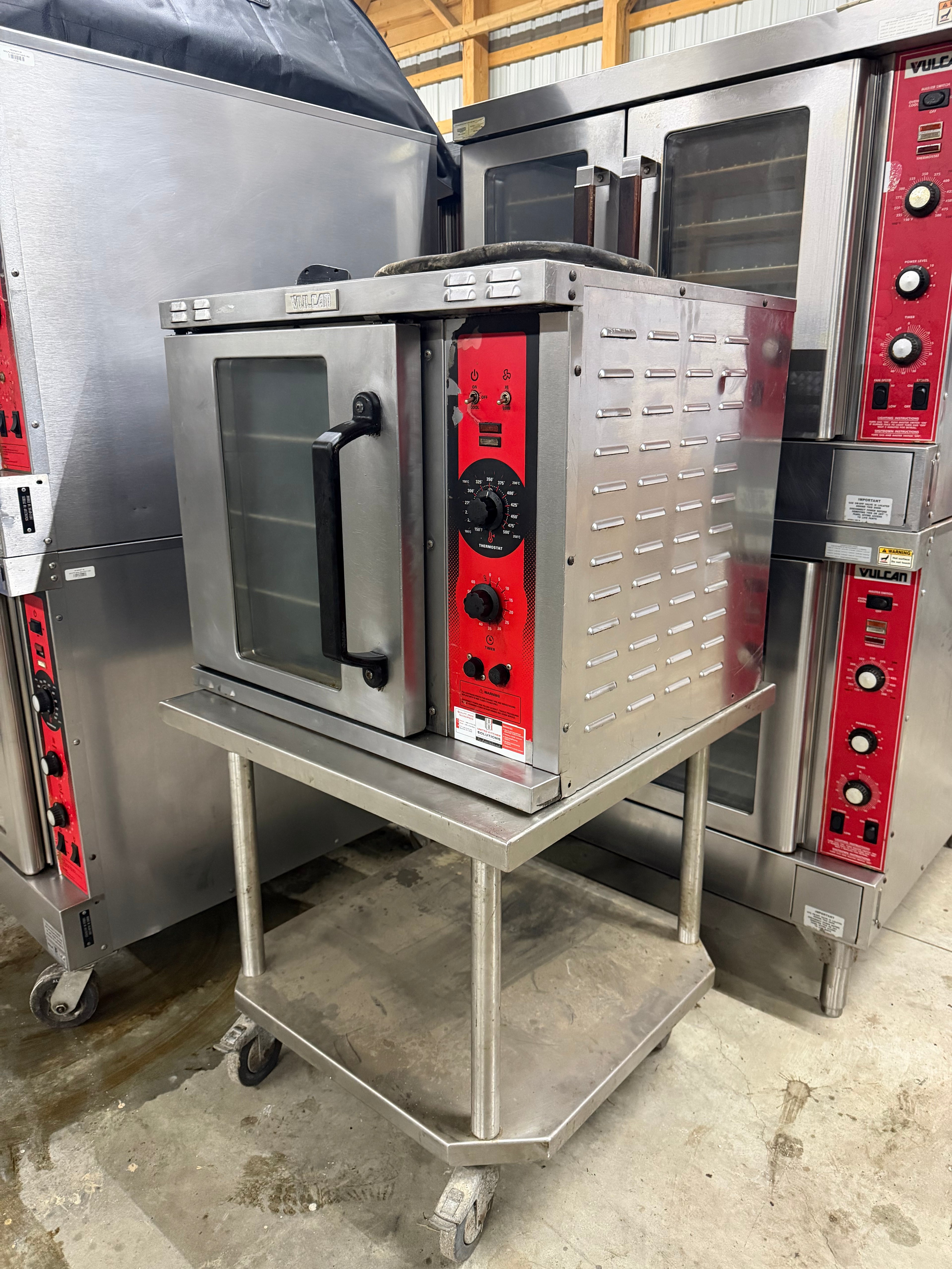 Vulcan EC02D Electric Single Stack Half-Size Convection Oven - View-through doors (without table)