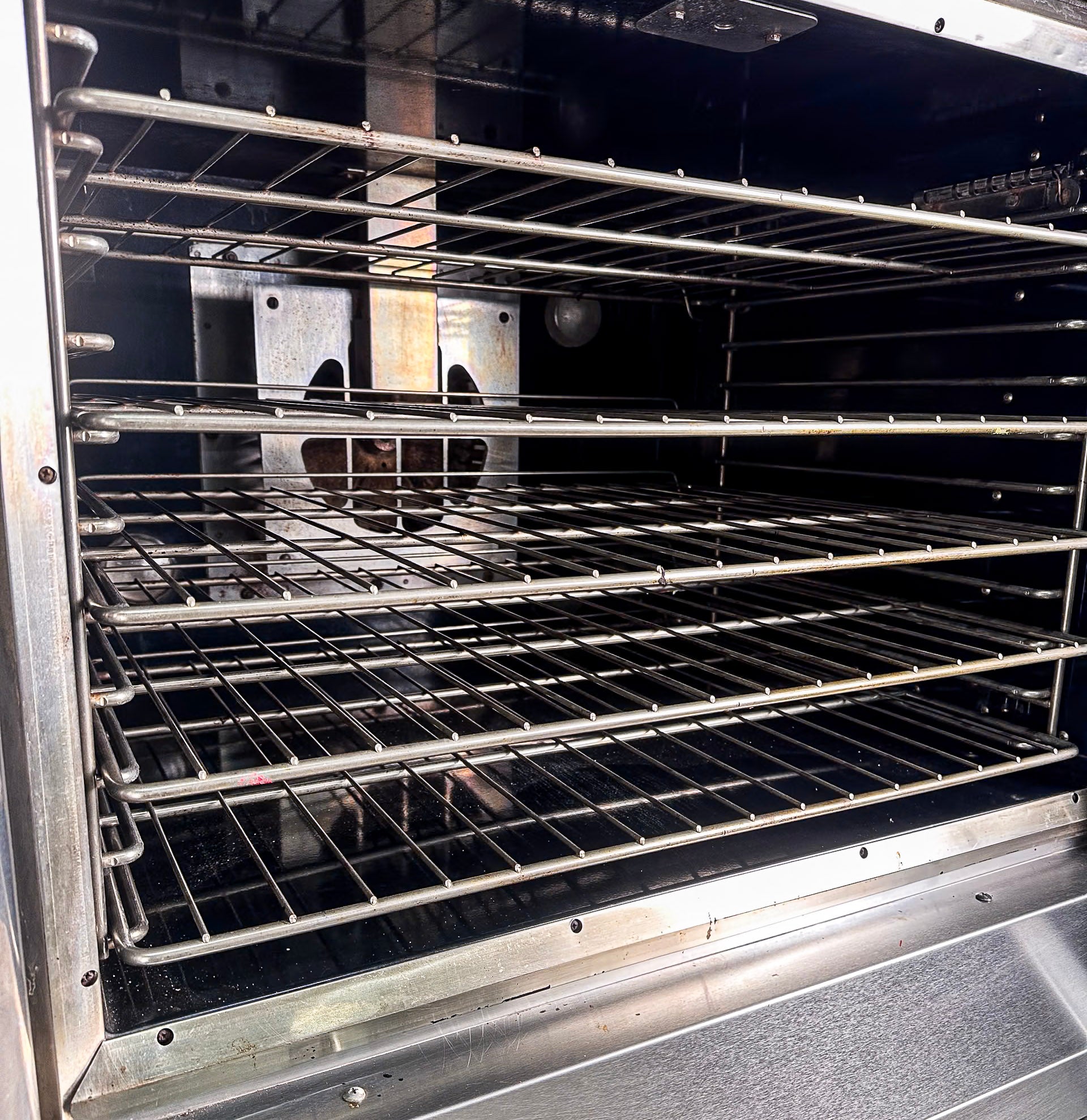 Vulcan VC4GD Natural Gas Double Stack Convection Oven - View-through doors on Casters