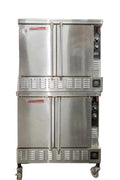 Blodgett Zephaire 100/200 Natural Gas Double Stack Convection Oven – Standard Controls Metal Doors, Casters