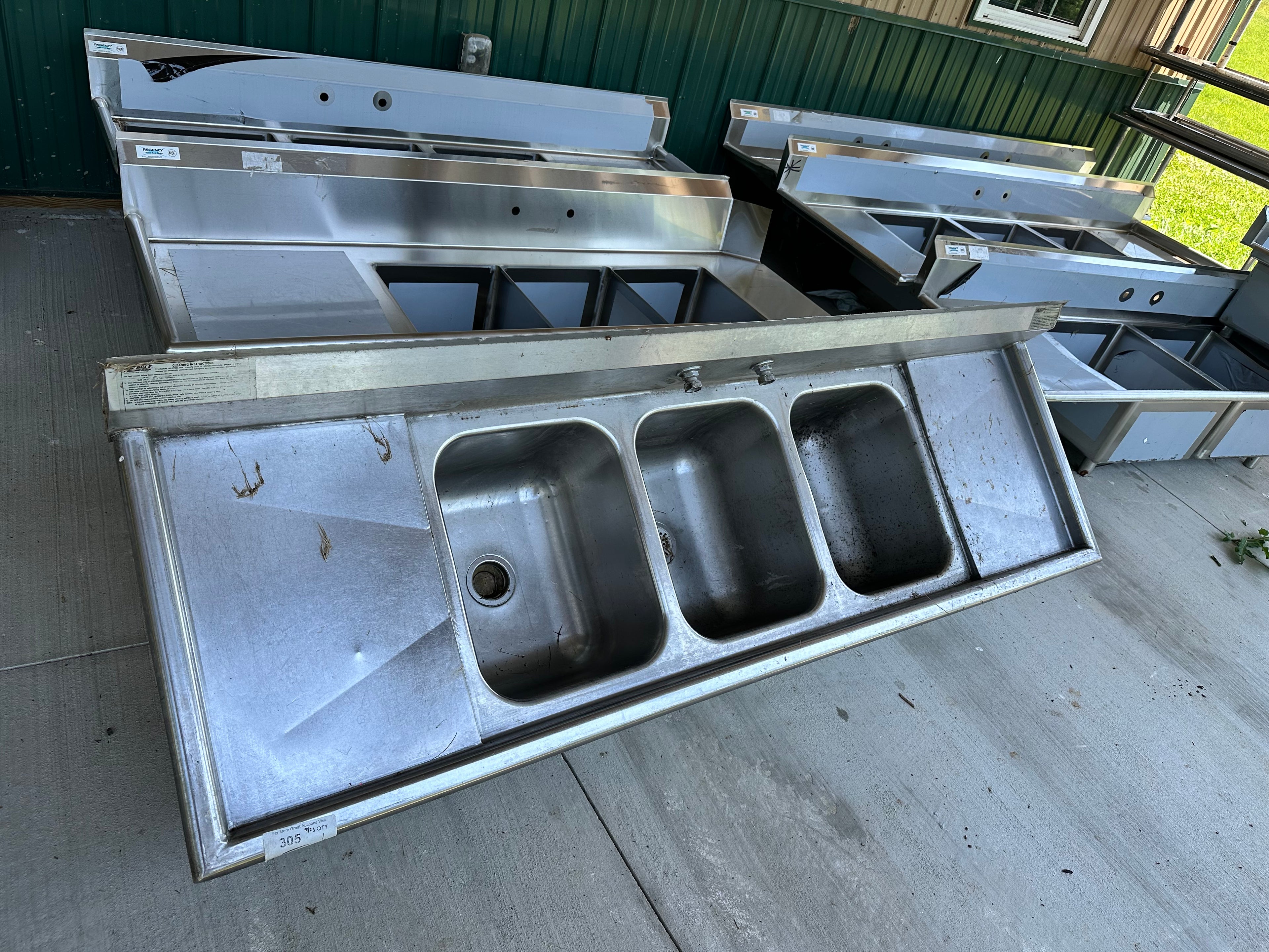 Commercial Compartment Sinks - New Used 2-Compartment, 3-Compartment, 4-Compartment Various sizes