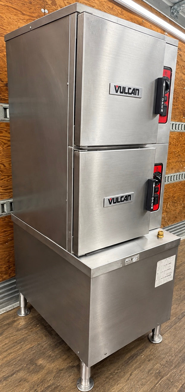 Vulcan Stainless Steel Natural Gas 2-Deck Commercial Steam Cabinet (Floor Model)
