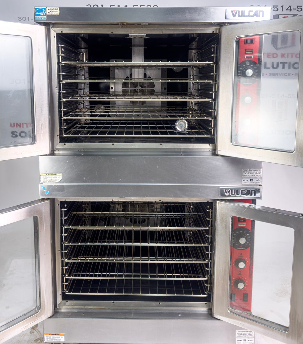 Vulcan SG4 Natural Gas Double Stack Convection Oven - View-through Doors on Casters