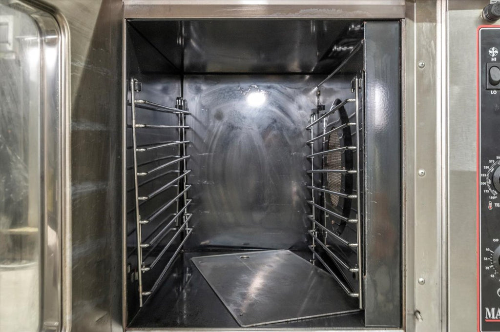 Garland MCO-ED-10 Electric 208V Single Stack Half-Size Convection Oven - View-Through Doors, Legs