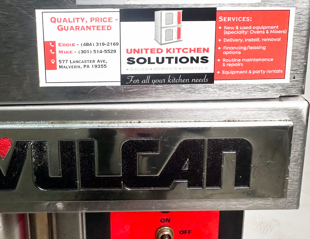 Vulcan VC4GD Natural Gas Double Stack Convection Oven - View-through doors on Casters