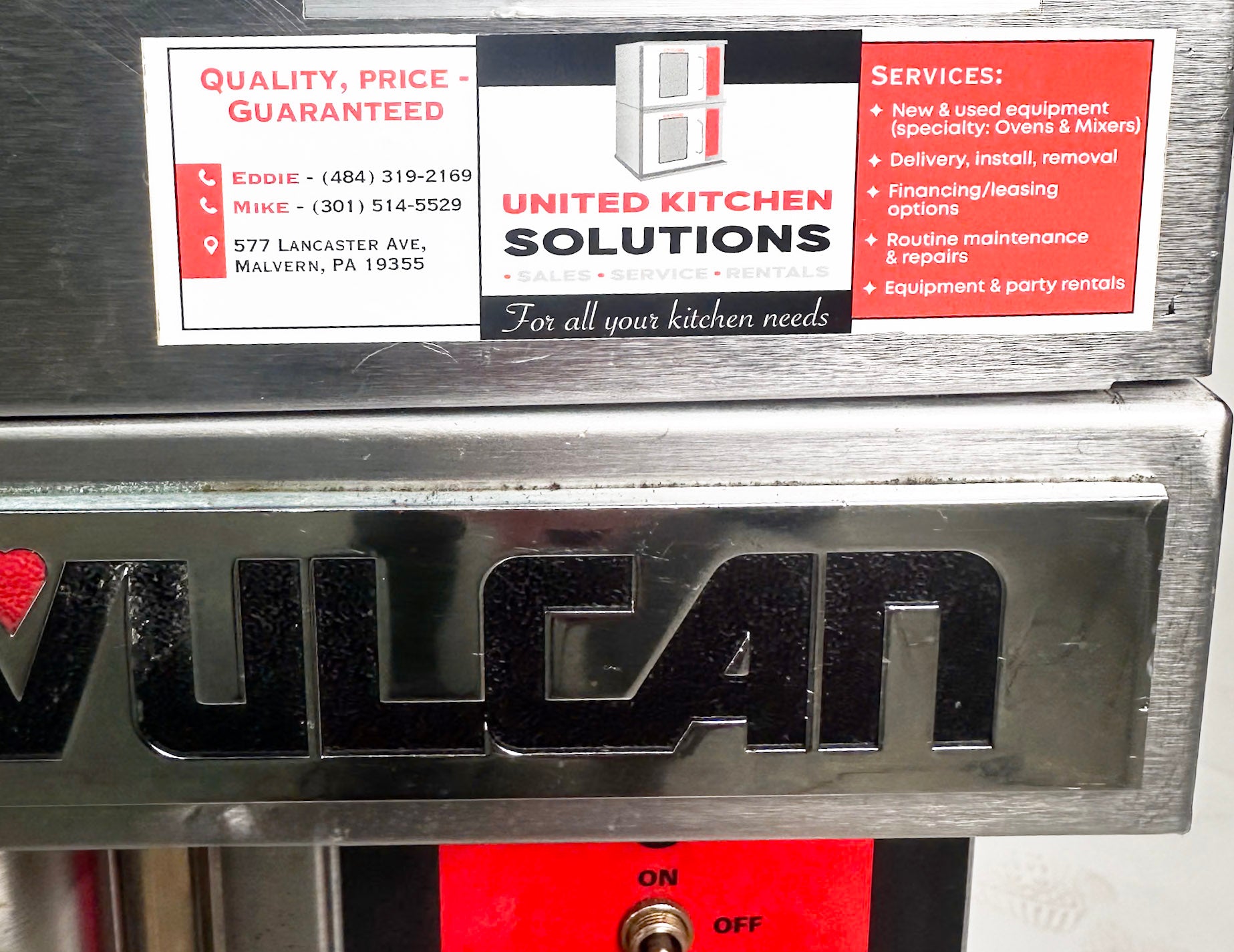 Vulcan VC4GD Natural Gas Double Stack Convection Oven - View-through doors on Casters