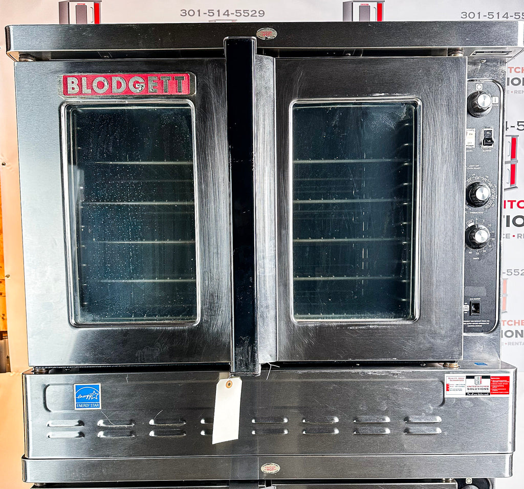 Blodgett DFG-100 Natural Gas Double Stack Convection Oven – Standard Controls, Casters
