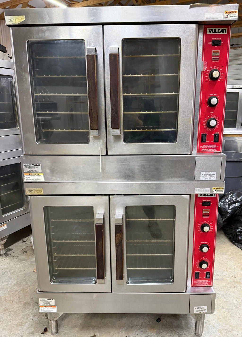 Vulcan SG4 Liquid Propane Double Stack Convection Oven - View-through Doors
