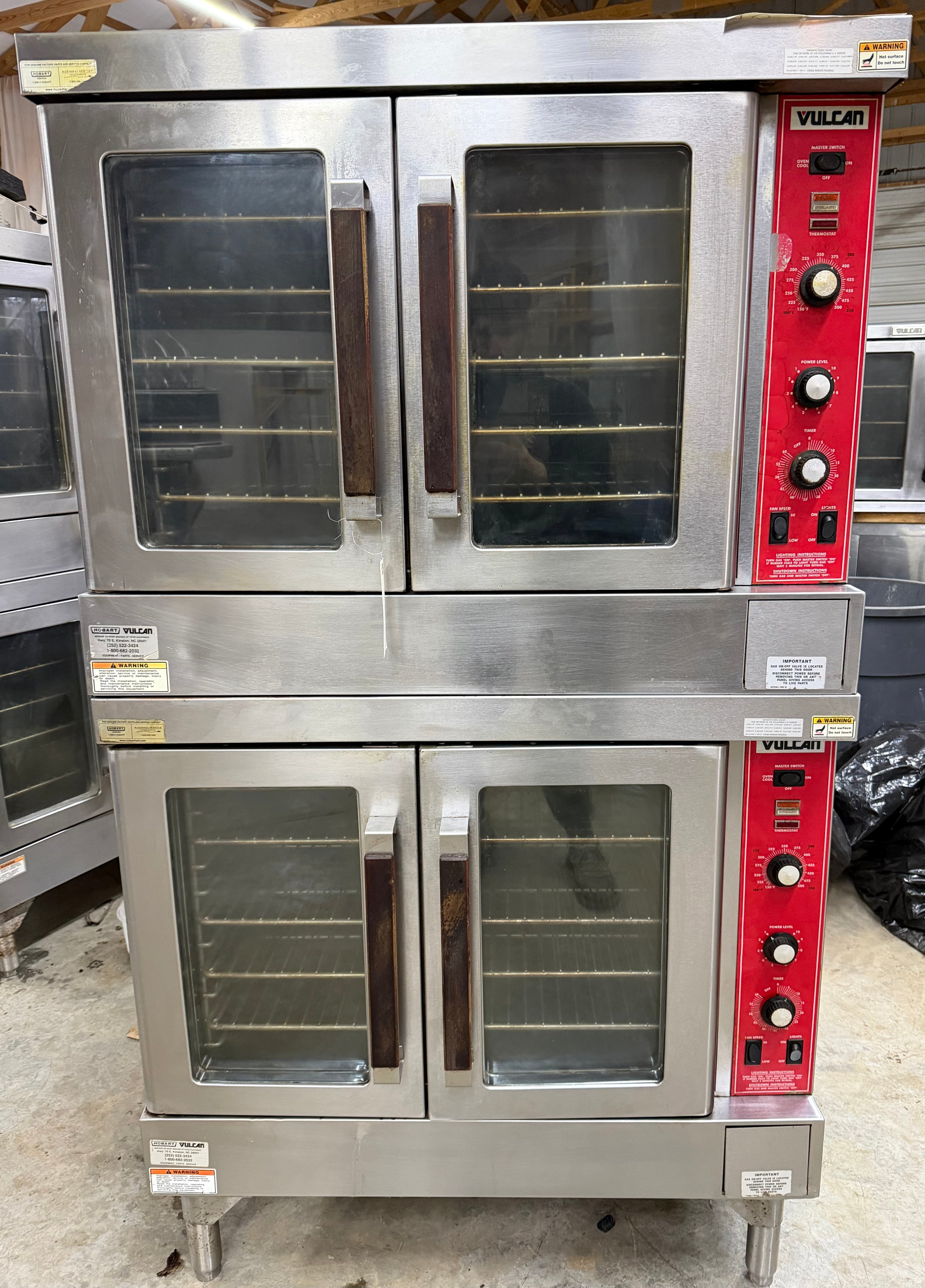 Vulcan SG4 Liquid Propane Double Stack Convection Oven - View-through Doors