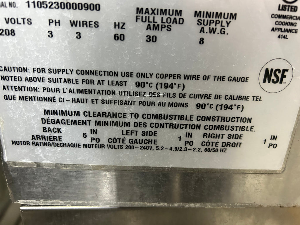 Garland MCO-ED-10 Electric 208V Double Stack Convection Oven - View-Through Doors, Legs