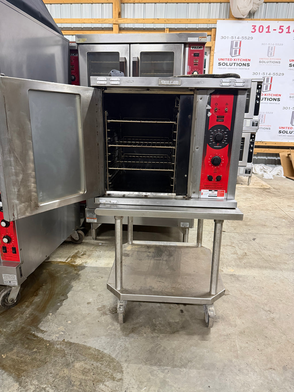 Vulcan EC02D Electric Single Stack Half-Size Convection Oven - View-through doors (without table)