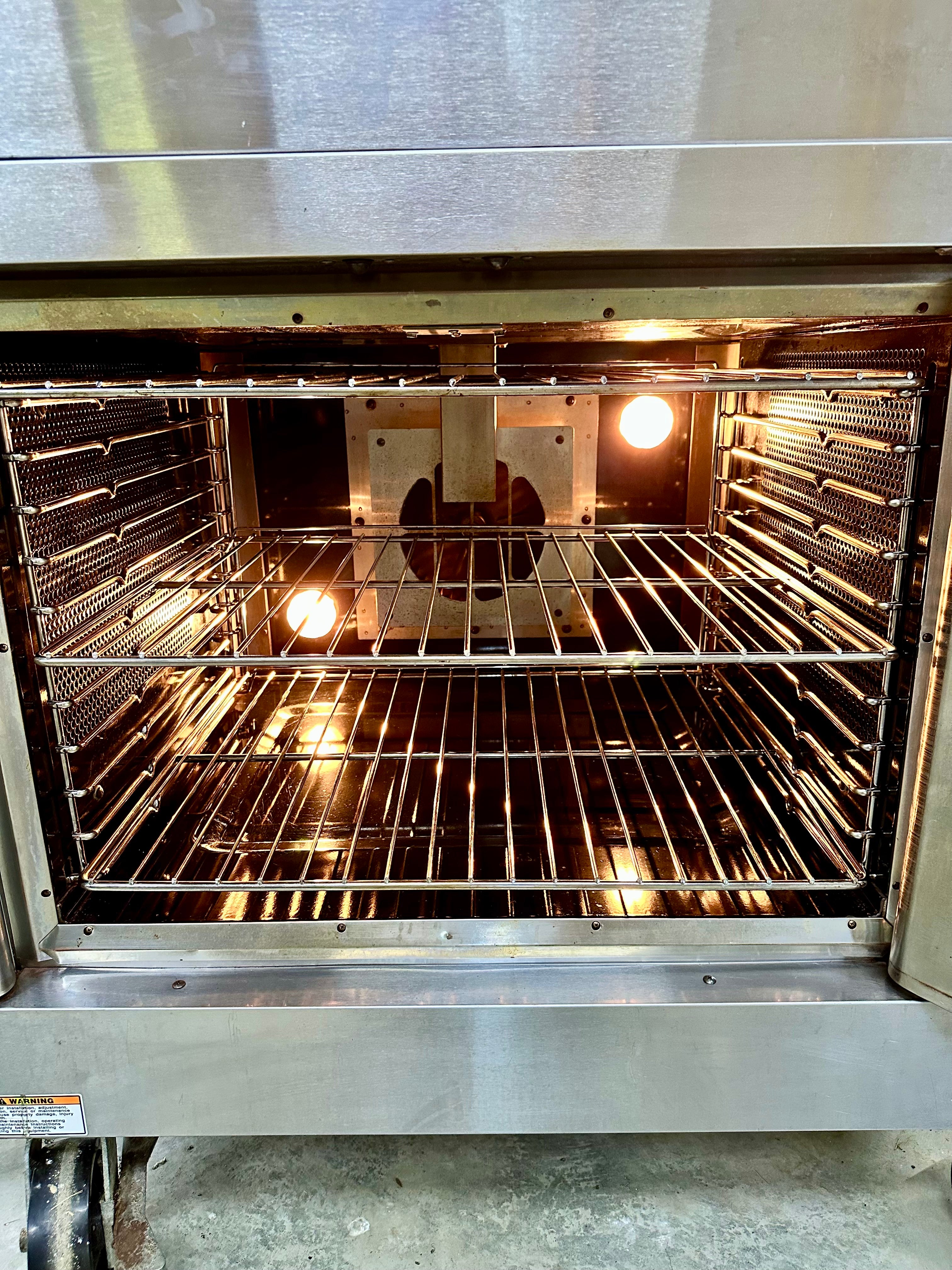 Vulcan SG4 Liquid Propane Double Stack Convection Oven - View-through Doors on Casters