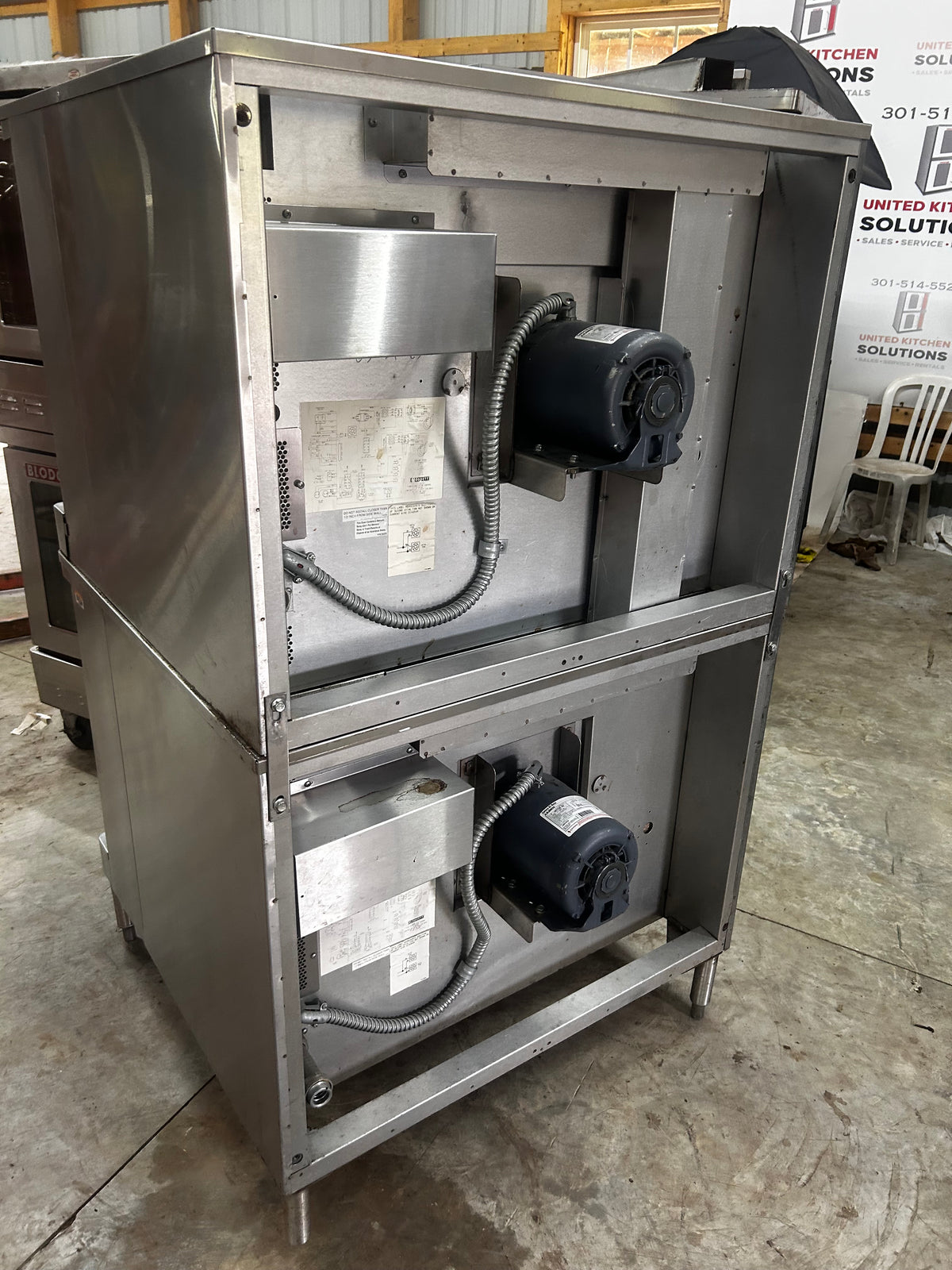 Blodgett Mark V Solid State Electric Double Stack Convection Oven View-Through Doors, Casters