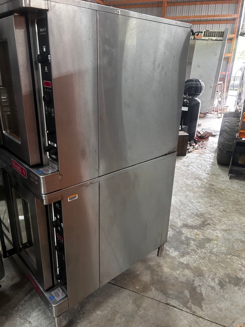 Blodgett Mark V Solid State Electric Double Stack Convection Oven View-Through Doors, Casters