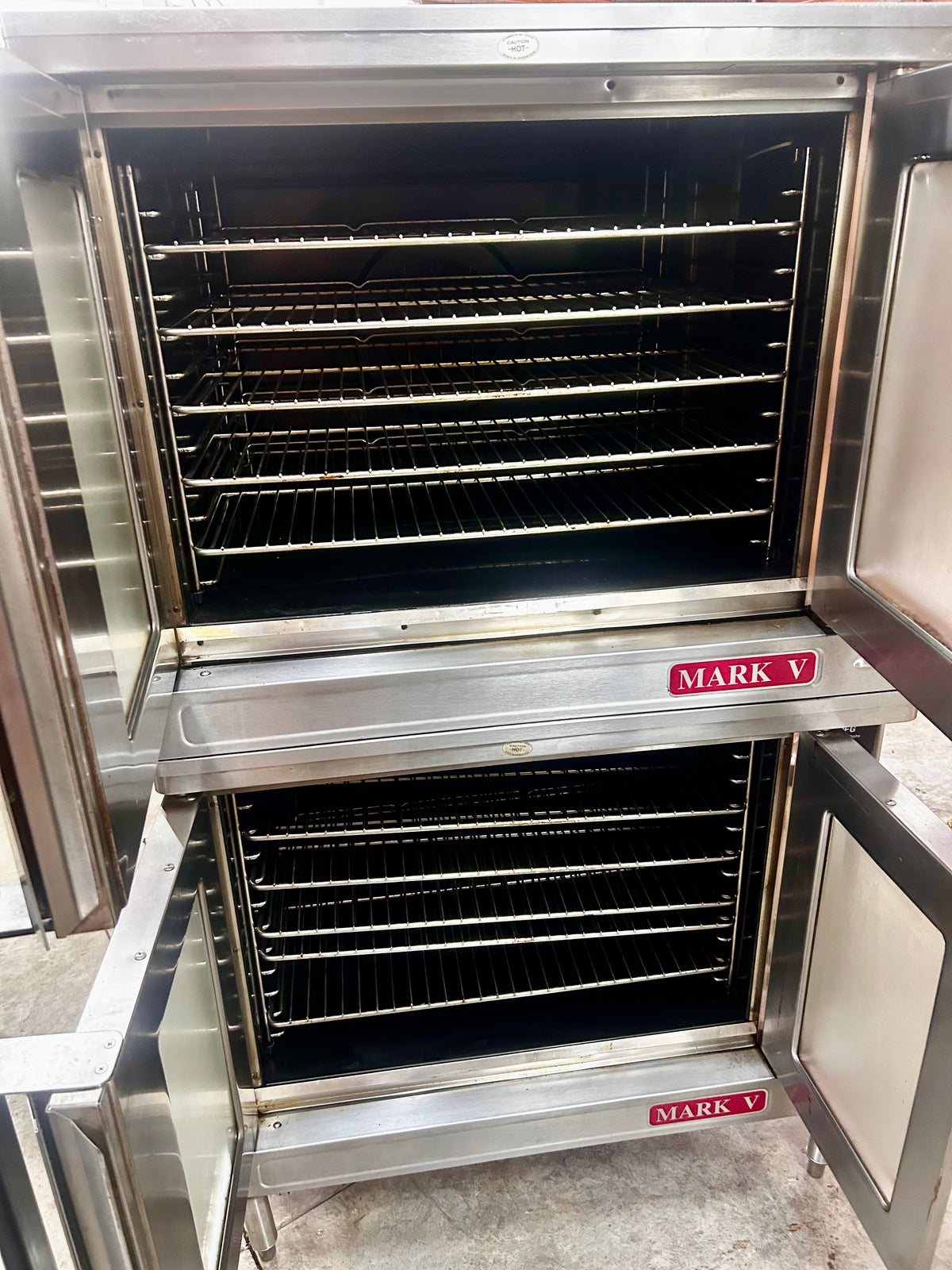 Blodgett Mark V Solid State Electric Double Stack Convection Oven View-Through Doors, Casters