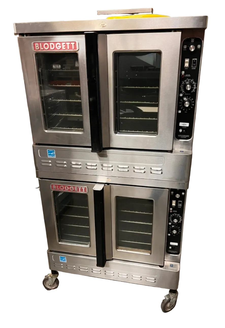 Blodgett DFG-100 Natural Gas Double Stack Convection Oven – Standard Controls, Casters