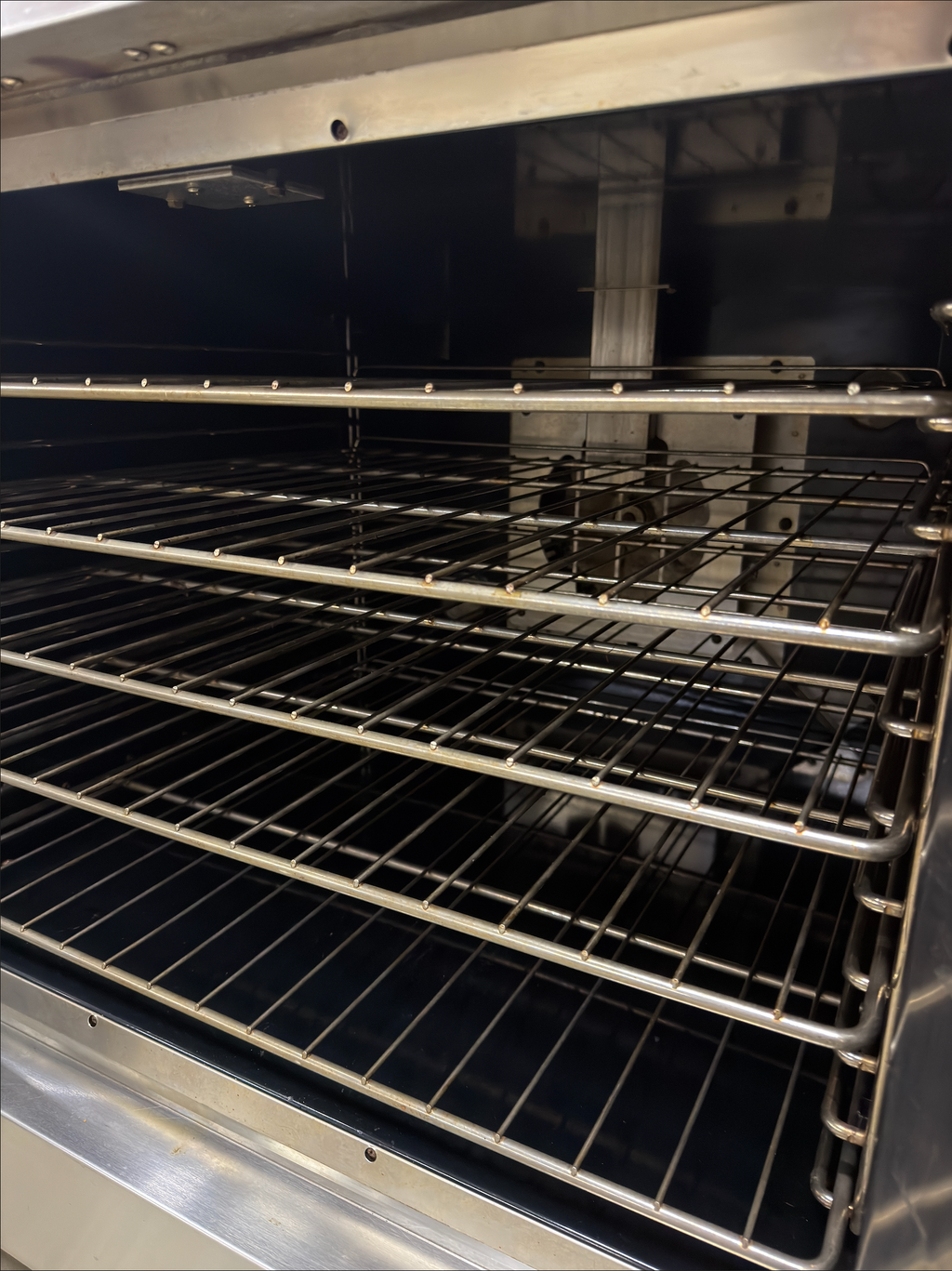 Vulcan VC6GD Natural Gas Double Stack Bakery Depth Convection Oven - View-through doors on Casters