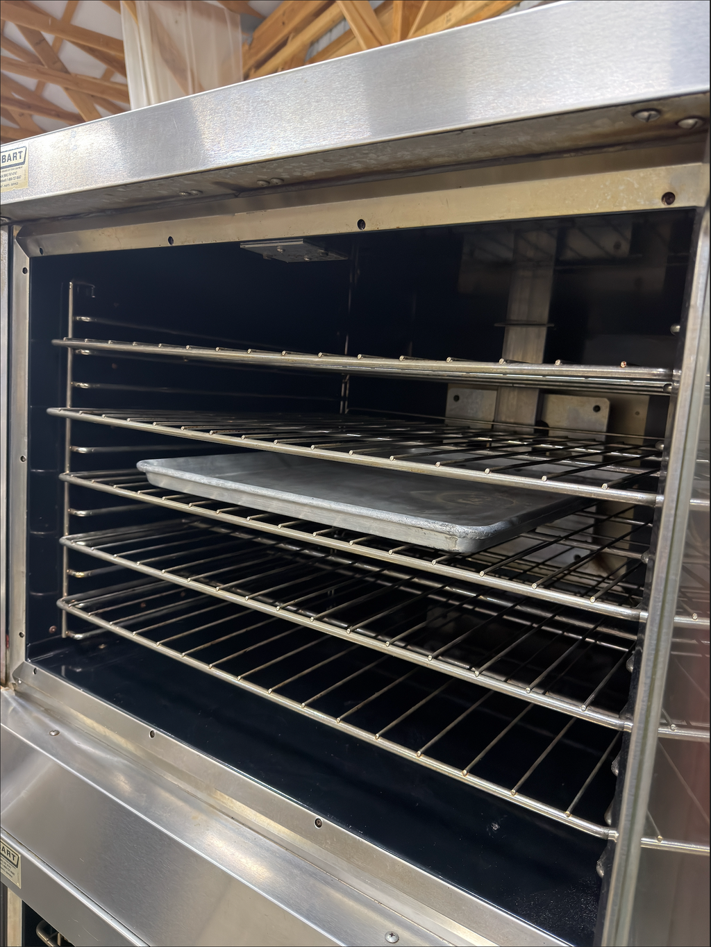 Vulcan VC6GD Natural Gas Double Stack Bakery Depth Convection Oven - View-through doors on Casters