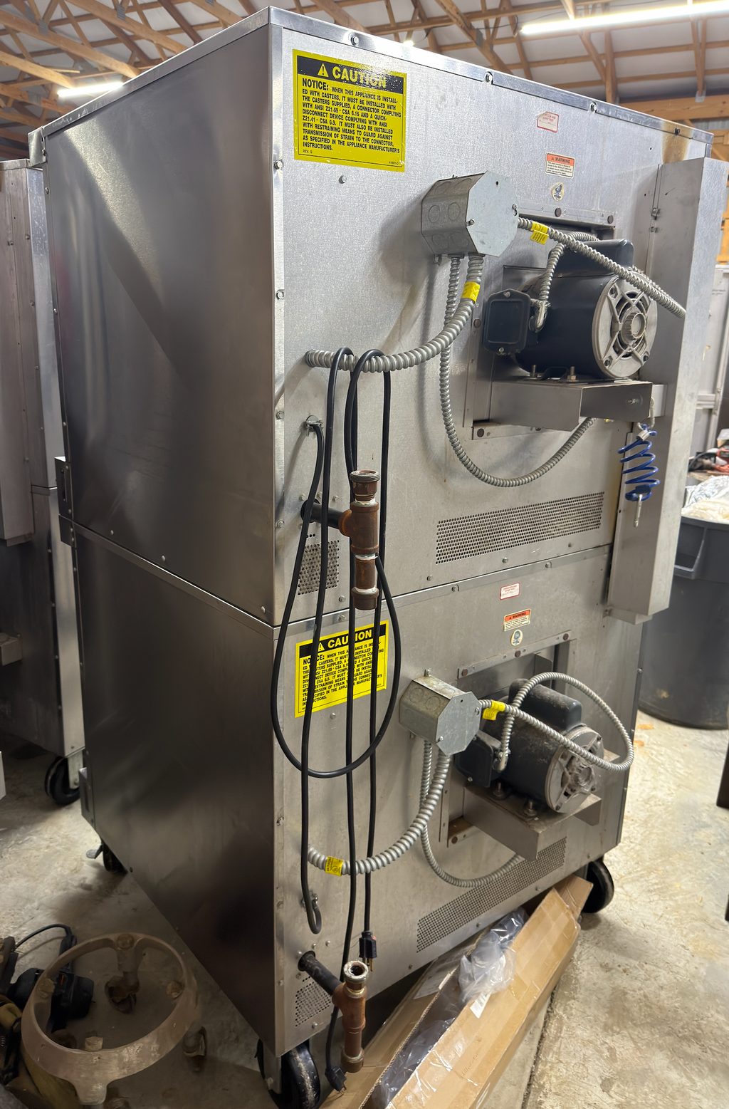 Vulcan VC6GD Natural Gas Double Stack Bakery Depth Convection Oven - View-through doors on Casters